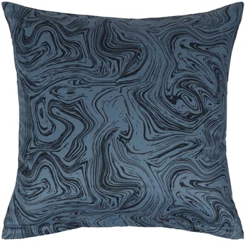 Pudebetræk 60x63 cm - Marble dark blue - Hovedpudebetræk i 100% bomuldssatin