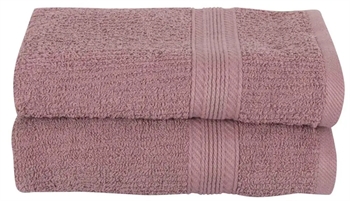 Gæstehåndklæder - Pakke á 2 stk. - 40x60 cm - Rosa - 100% Bomuld