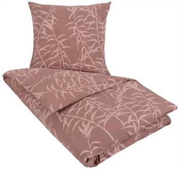 Billede af Sengetøj 140x220 cm - Marie rødbrun - Dynebetræk i 100% bomuld - Nordstrand Home sengesæt