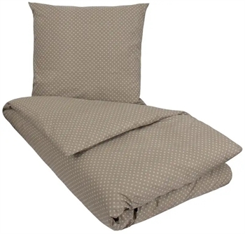 Billede af Grønt sengesæt - 140x220 cm - 100% bomuld - Olga grøn - Sengesæt med prikker - Nordstrand Home sengetøj