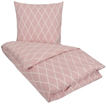 Billede af Rosa sengetøj 140x220 cm - Sengesæt i 100% bomuld - Karen rosa - Nordstrand Home sengesæt