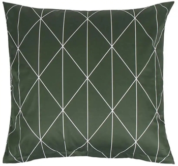 Pudebetræk 50x70 cm - Graphic harlekin - Grøn - 100% Bomuldssatin