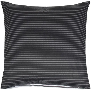 Pudebetræk 60x63 cm - Narrow lines black - 2 i 1 design - 100% Bomuldssatin