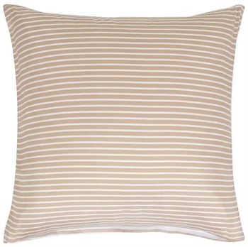 Pudebetræk 60x63 cm - Narrow lines sand - 2 i 1 design - 100% Bomuldssatin