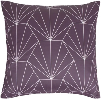 Pudebetræk 60x63 cm - Hexagon blomme - 100% Bomuldssatin
