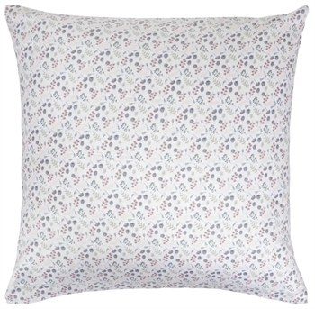 Pudebetræk 60x63 cm - Potpuri blue - Hovedpudebetræk i 100% bomuldssatin