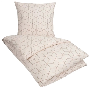 Sengetøj 200x220 cm - Box Peach - Fersken sengesæt - Dobbeltdyne sengetøj - Microfiber