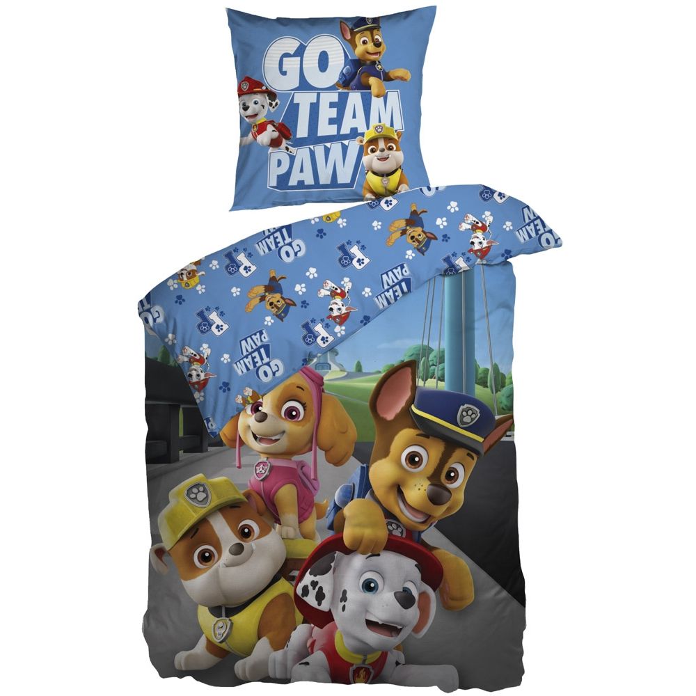 Licens Paw Patrol Go Team - Børnesengetøj - Blå - 140x200 cm