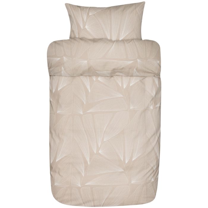Billede af Høie sengetøj - 140x220 cm - Anine beige - 100% ekstra fin bomuld sengesæt