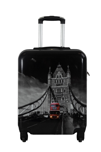 Kabine kuffert - Hardcase letvægt kuffert - Trolley med motiv - London bridge