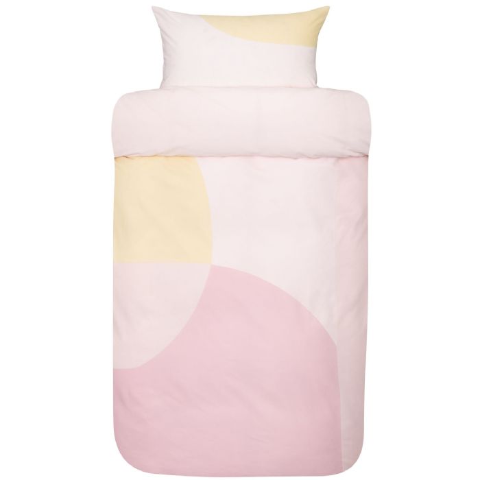 Billede af Høie sengetøj - 140x200 cm - Ayla peach pink - 100% ekstra fin bomuld sengesæt