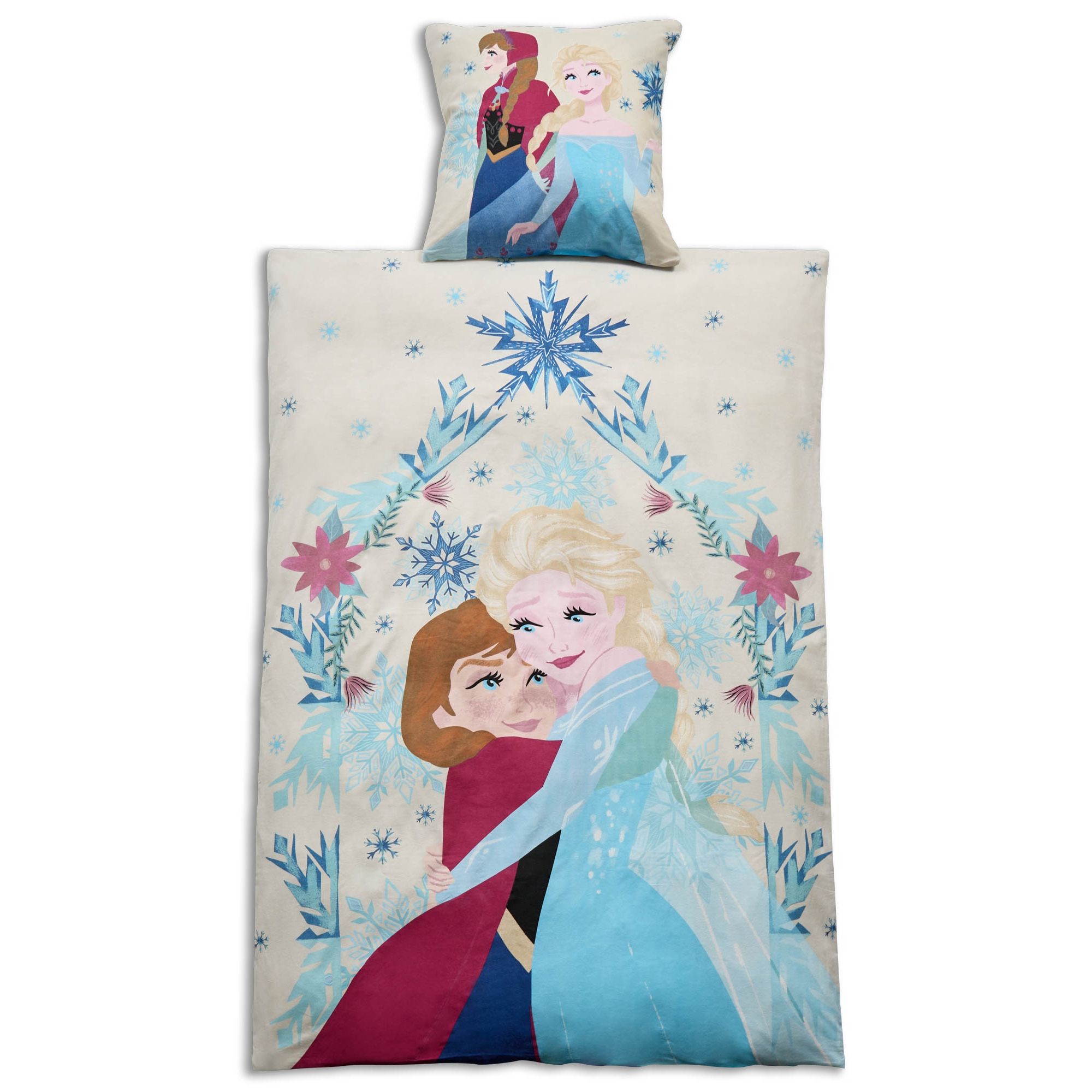 Licens Frost Anna og Elsa - Børnesengetøj - 140x200 cm - Hvid