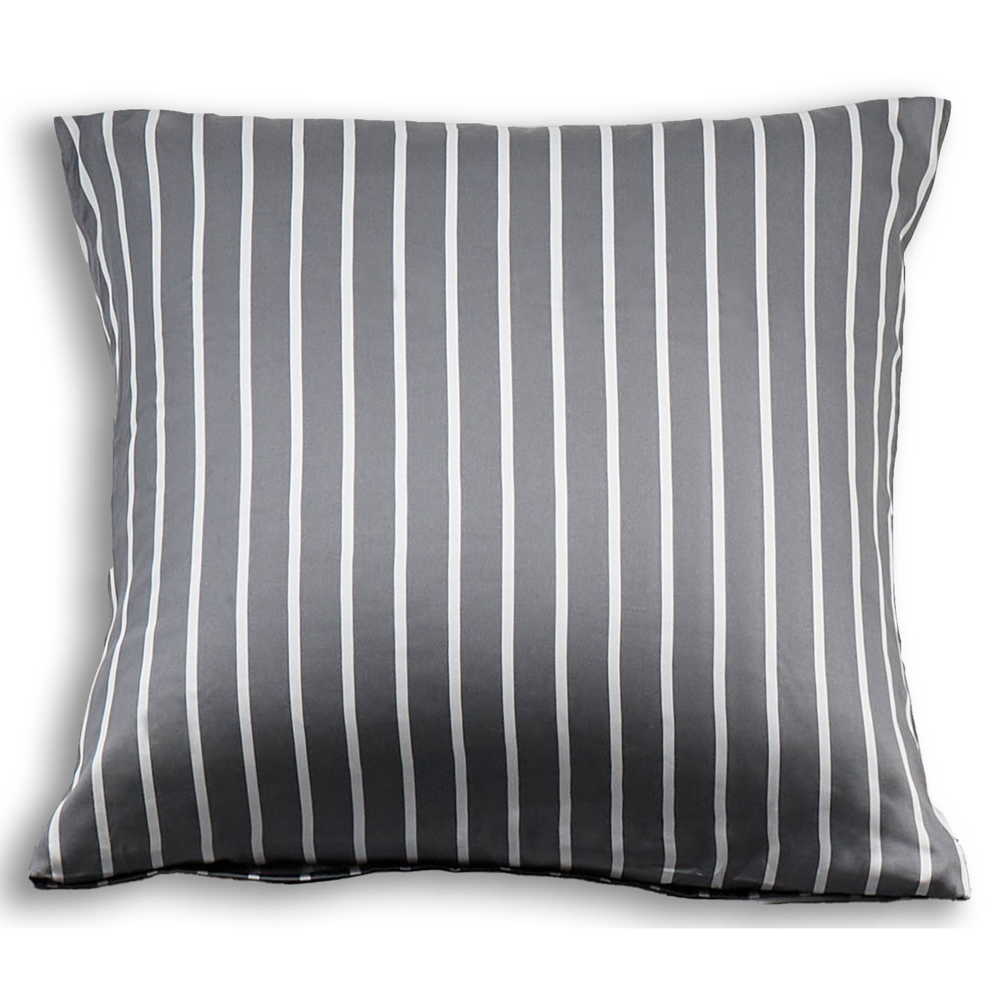 Bambus pudebetræk 60x63 cm - 100% bambus - Grå stribet