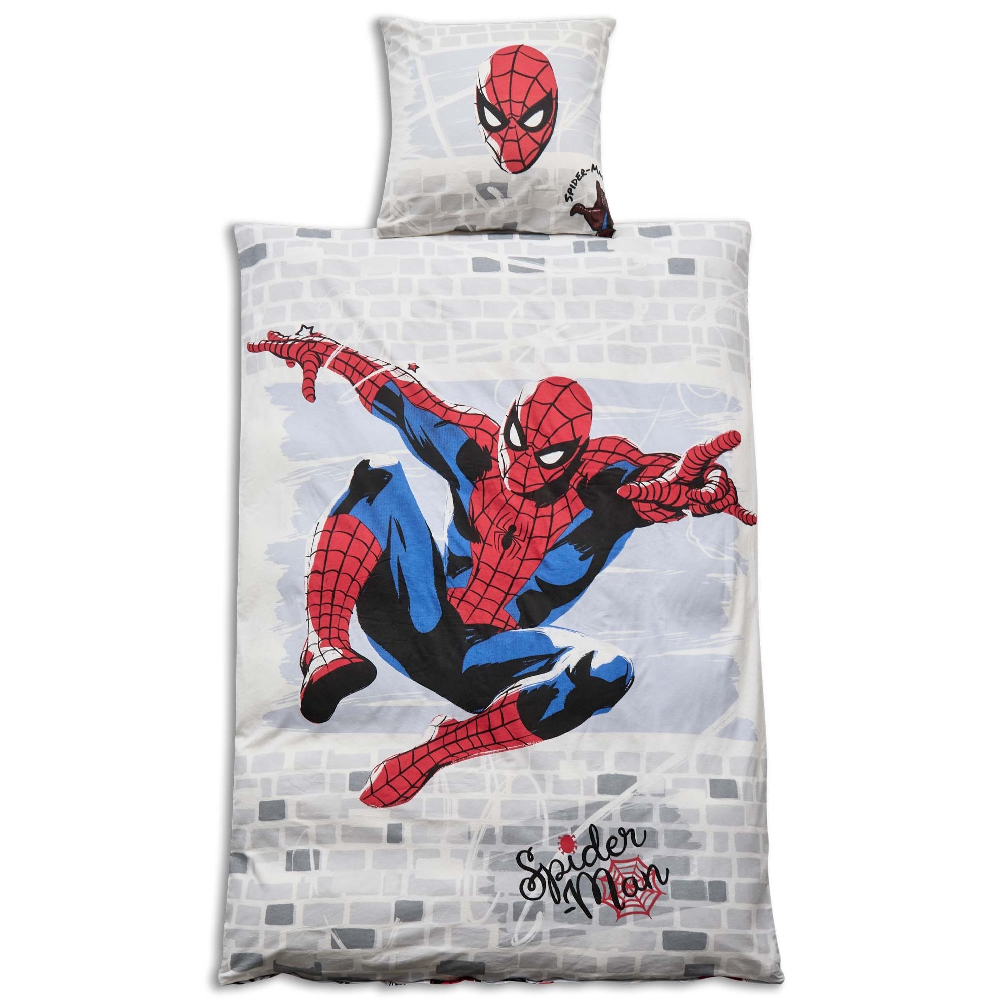 Spiderman sengetøj - 100% bomuldsflonel - Børnesengetøj 140x200 cm