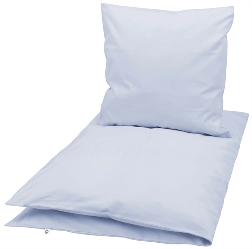 Billede af Junior sengetøj 100x140 cm - Breezy - 100% økologisk bomuld - Müsli - Lyseblå