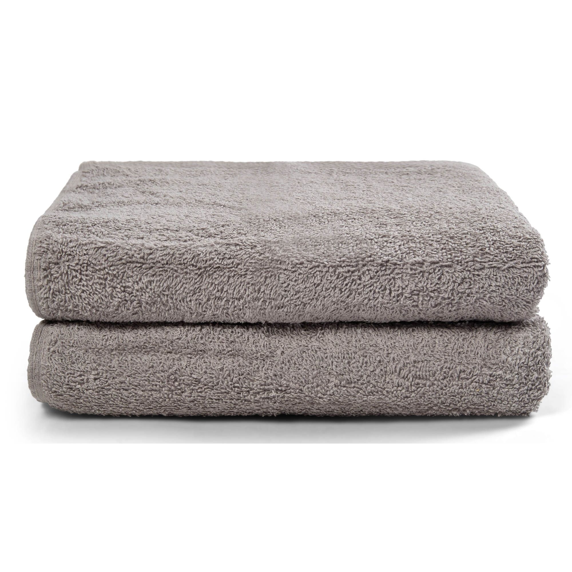 Håndklæder - 2 stk. 50x100 cm - Lysegrå - 100% Bomuld - Håndklædepakke fra Nordisk tekstil