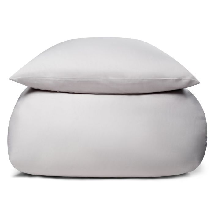 Bambus sengetøj - 100% Naturligt bambus - 140x220 cm - Lysegråt satinvævet sengesæt