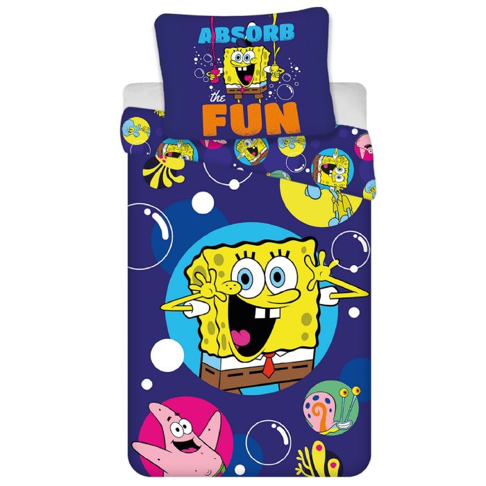 SvampeBob Firkant sengetøj 140x200 cm - Vendbart sengesæt med SvampeBob Firkant - 100% blødt bomulds sengelinned SvampeBob Firkant sengetøj 140x200 cm - Vendbart sengesæt med SvampeBob Firkant - 100% blødt bomulds sengelinned