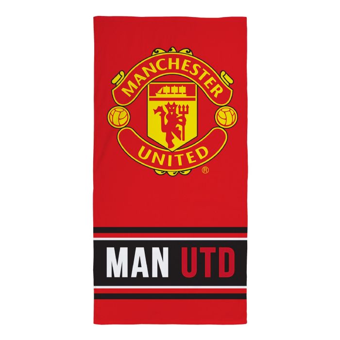 Manchester United håndklæde - 70x140 cm - 100% bomuld - Blødt badehåndklæde med Manchester United logo