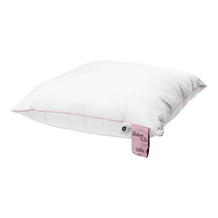 Silkepude med perfekt støtte - 100% Blødt bambus bolster - 50x60 cm - 3 kammer hovedpude - Nature By Borg pude