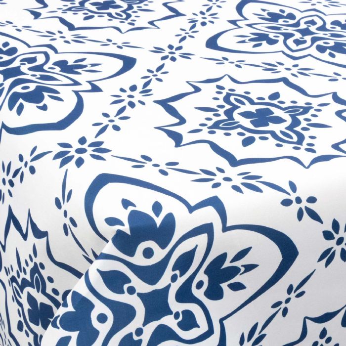 Tekstil voksdug - 140 cm bred - 30 meters rulle - Blue Pattern - Voksdug med akrylbelægning