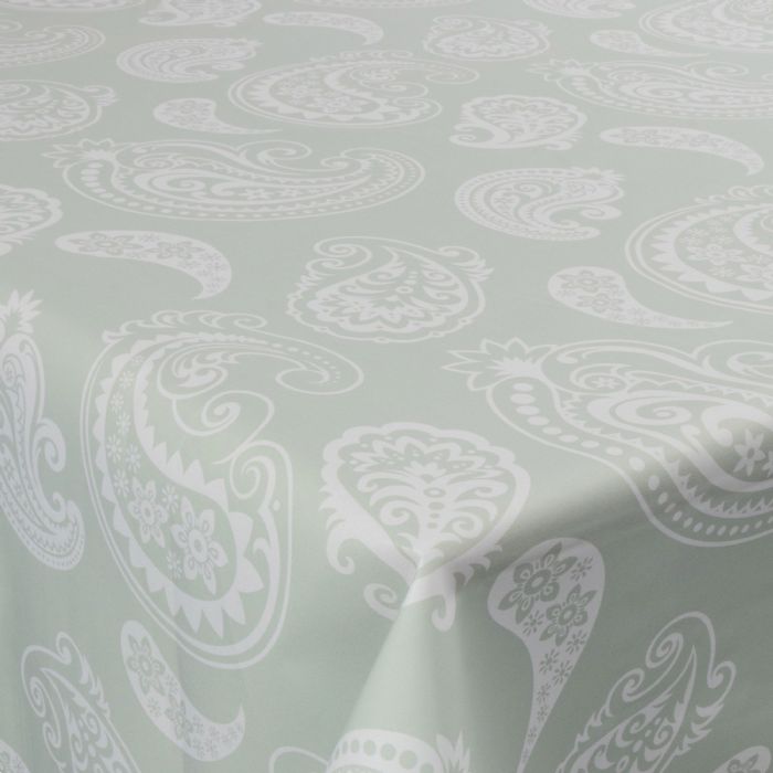 Tekstil voksdug - 140 cm bred - På metermål - White pattern - Voksdug med akrylbelægning