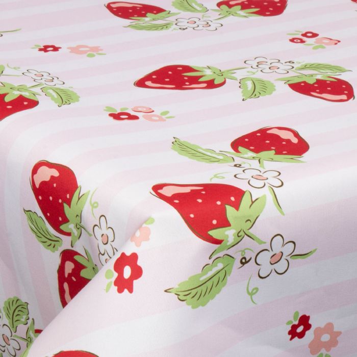 Tekstil voksdug - 140 cm bred - På metermål - Stawberry Dream - Voksdug med akrylbelægning