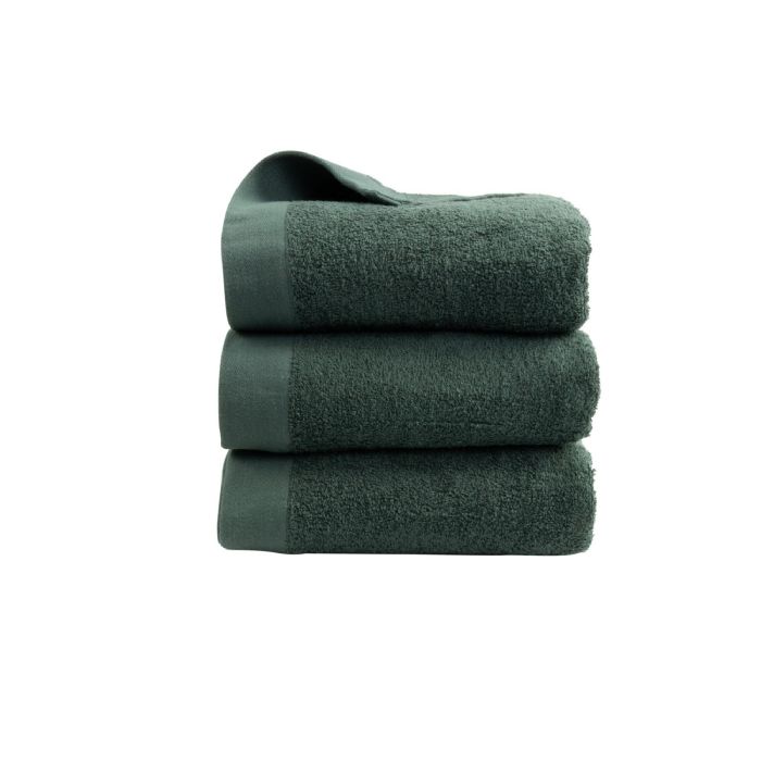 Gæstehåndklæde - 100% Blødt bomuld med høj absorberingsevne - 40x60 cm - Mørkegrønt håndklæde fra danske By Borg
