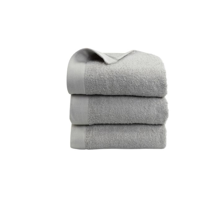 Gæstehåndklæde - 100% Blødt bomuld med høj absorberingsevne - 40x60 cm - Lysegråt håndklæde fra danske By Borg