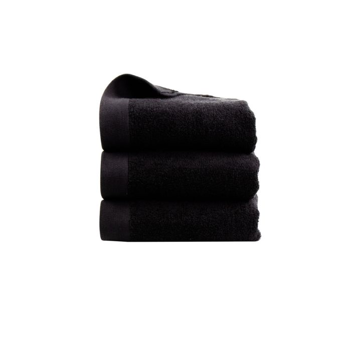 Gæstehåndklæde - 100% Blødt bomuld med høj absorberingsevne - 40x60 cm - Sort håndklæde fra danske By Borg