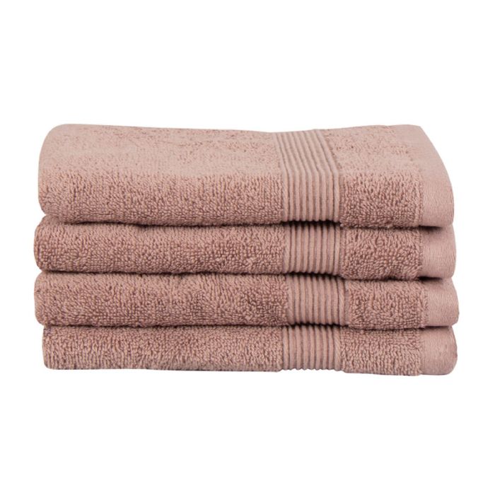 Økologisk gæstehåndklæde - 40x60 cm - 100% GOTS-certificeret bomuld - Støvet rosa gæstehåndklæde fra Premium By Borg