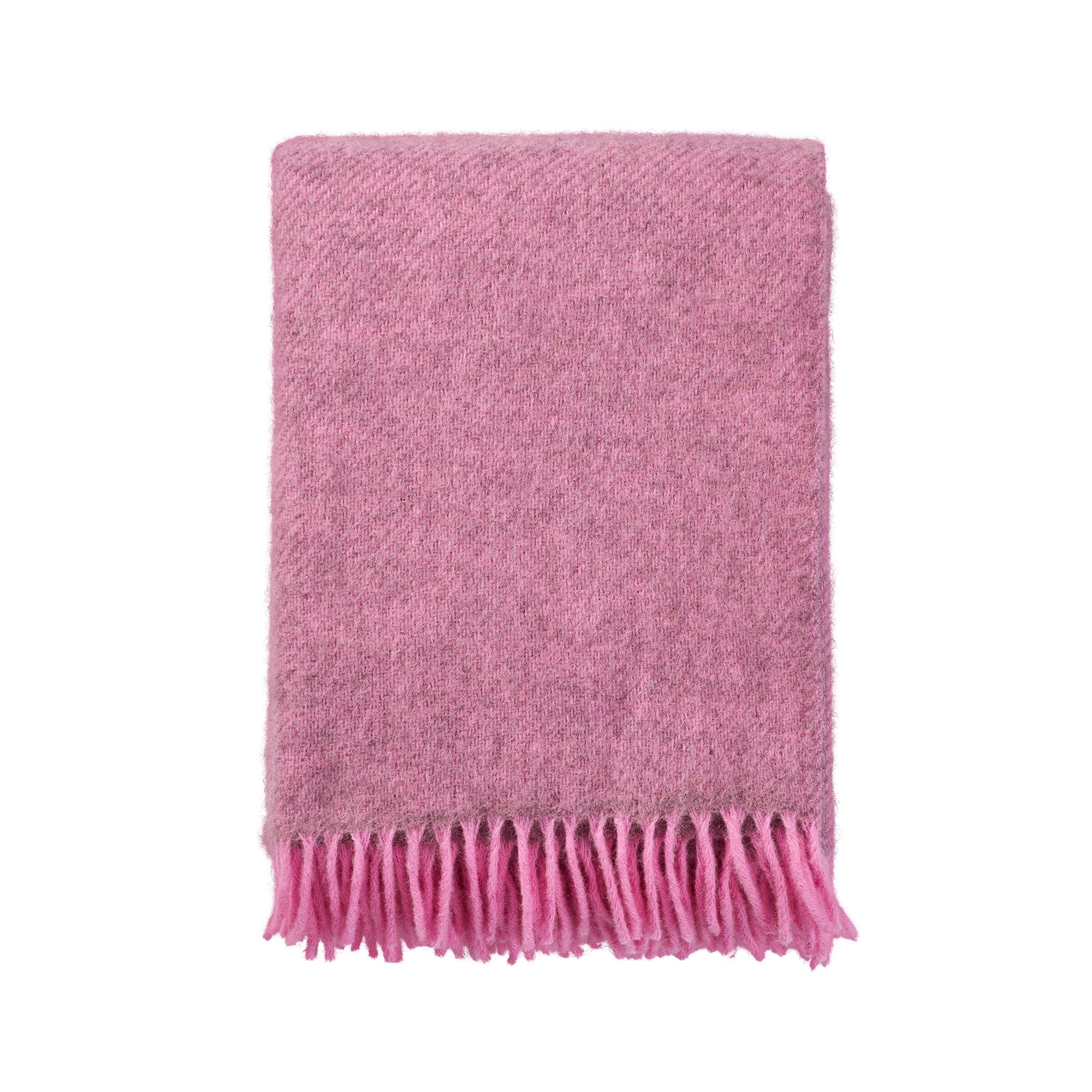 Uldplaid - 130x200 cm - Gotlanduld/lammeuld - Gotland Pink