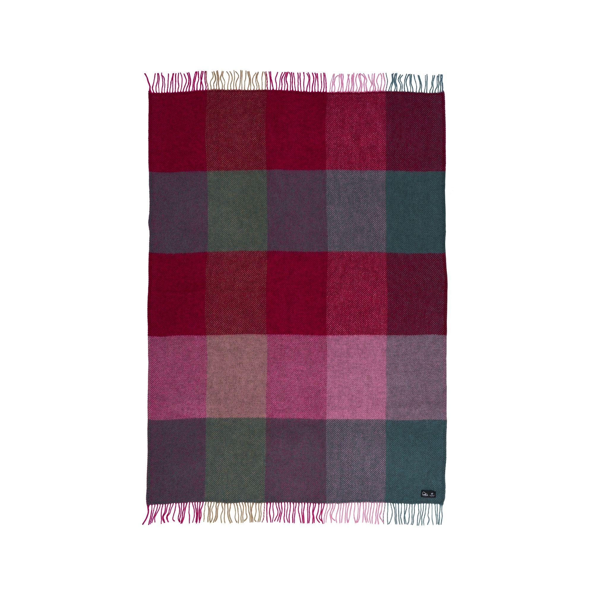 Uldplaid - 130x200 cm - Gotlanduld/lammeuld - Gotland Check Pink
