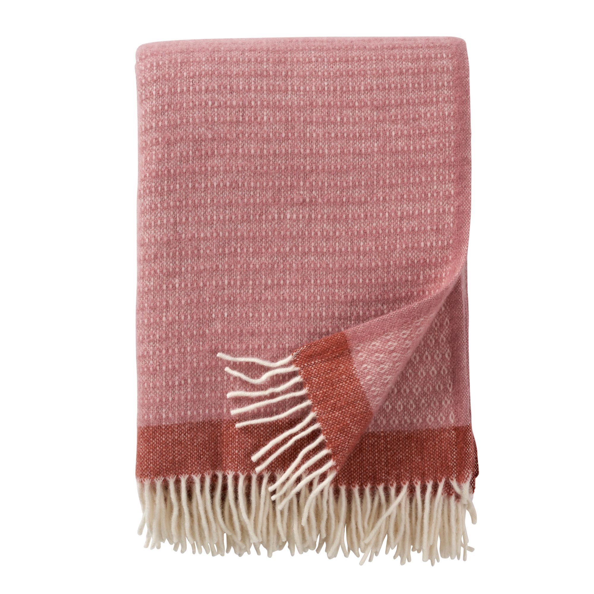 Uldplaid - 130x200 cm - 100% Økologisk lammeuld - Harald Dusty Rose