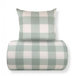 Sengetøj - 100% bomuld - Grønne tern