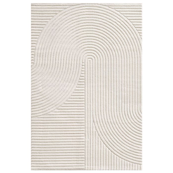 Ekstra stort gulvtæppe - 300x400 - Vævet - Cremefarvet med mønster - Elio - Nordstrand Home