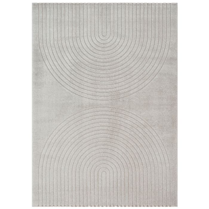 Gulvtæppe - 140x200 cm -  Vævet - Grå med mønster - Eclipse - Nordstrand Home