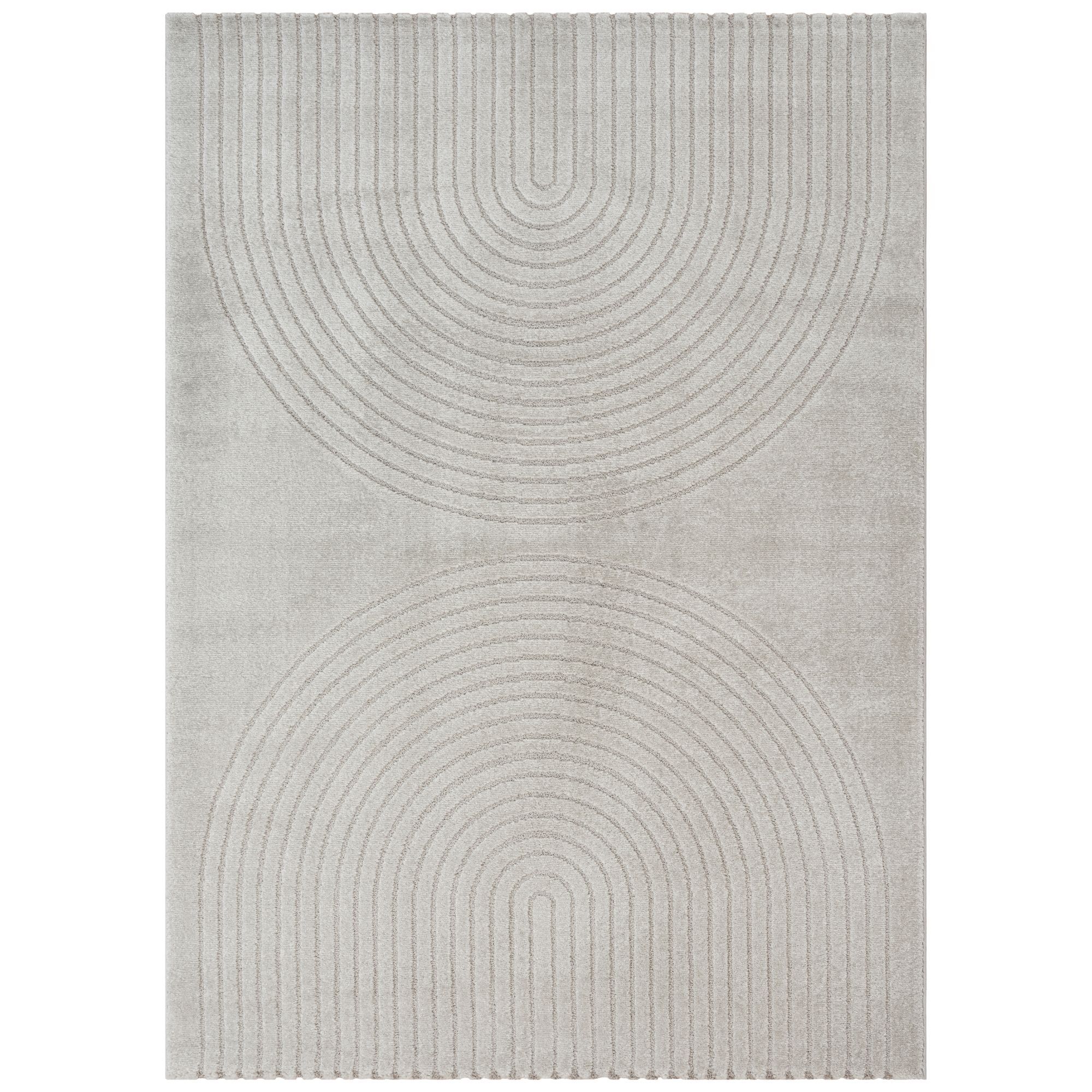 Gulvtæppe - 140x200 cm - Vævet - Grå med mønster - Eclipse - Nordstrand Home