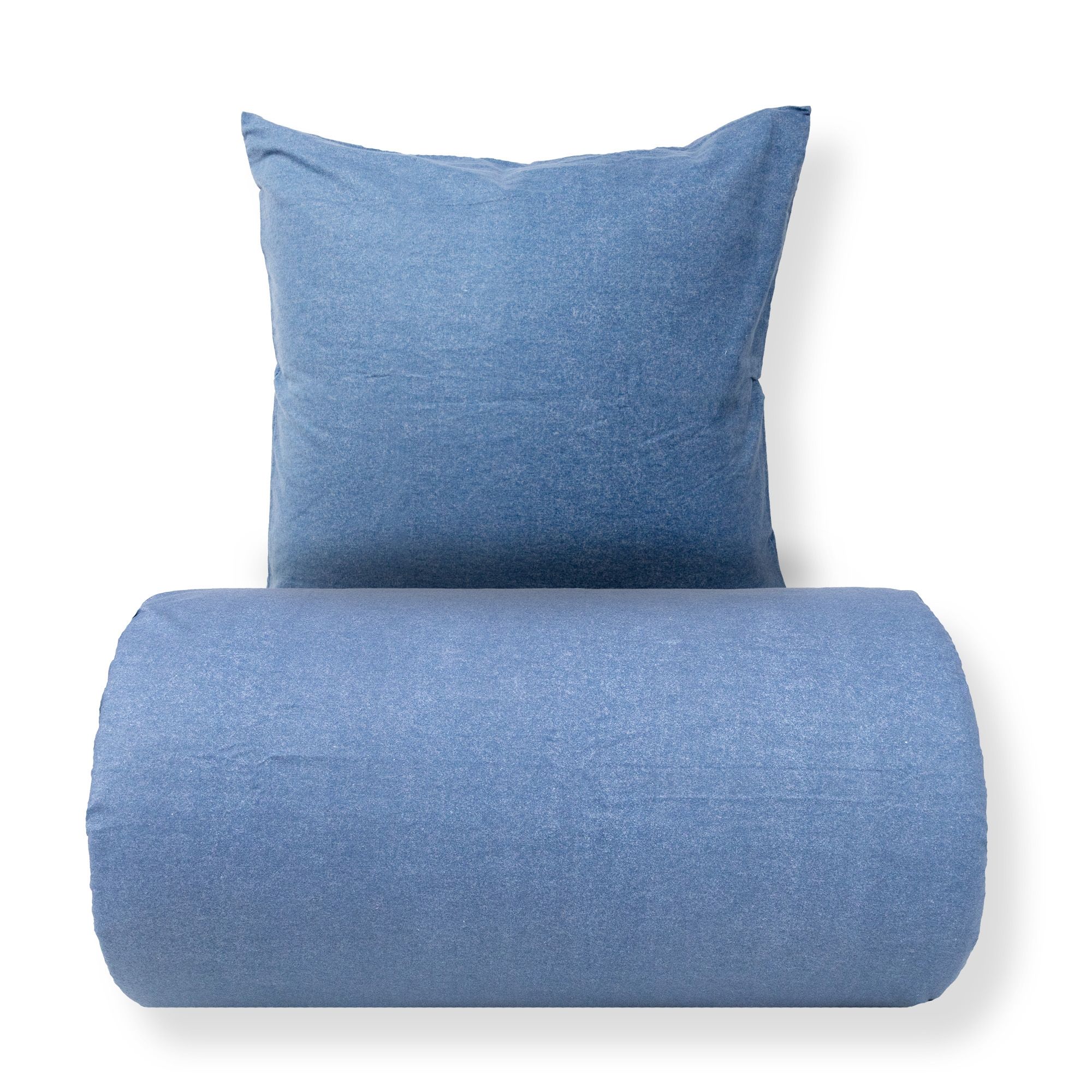 Sengetøj - Bomulds flonel - Blue Melange