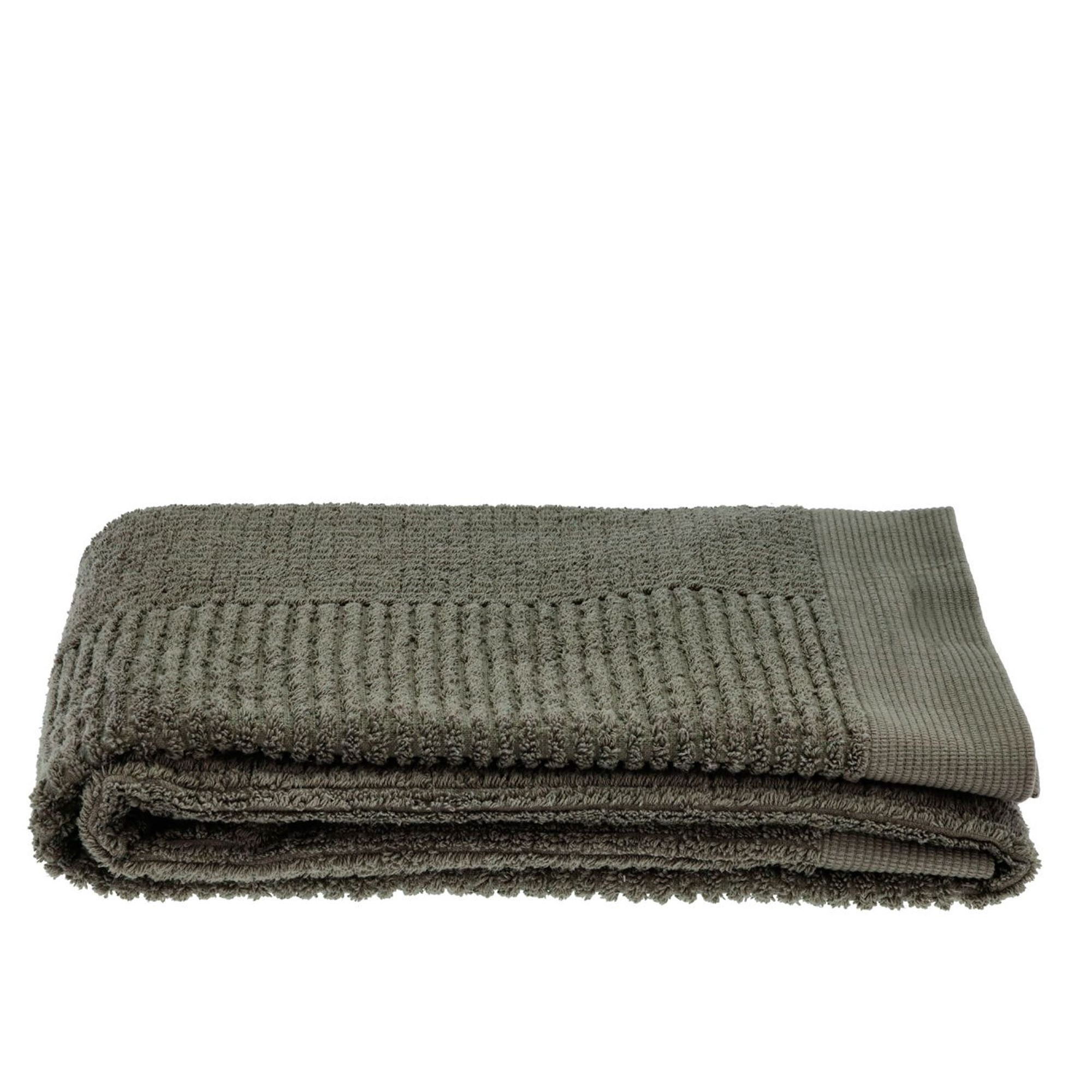 Håndklæde - 100% bomuld - Badehåndklæde 70x140 cm - Zone Denmark Classic - Olive Green billede