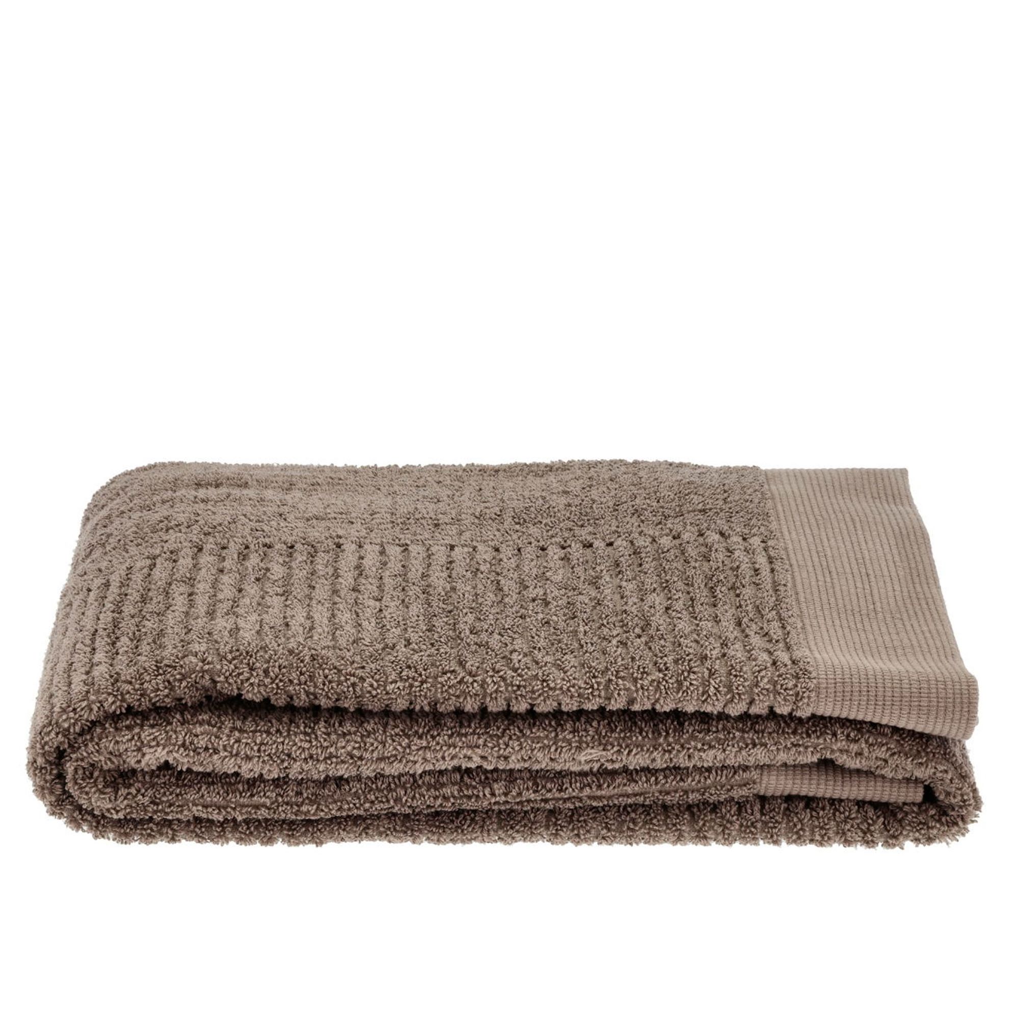 Håndklæde - 100% bomuld - Badehåndklæde 70x140 cm - Zone Denmark Classic - Taupe billede