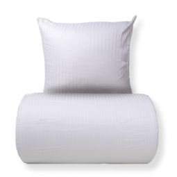 Sengetøj - Microfiber - Ensfarvet med hvide striber