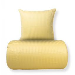 Sengetøj - 100% bomuldssatin - Klassisk gule striber