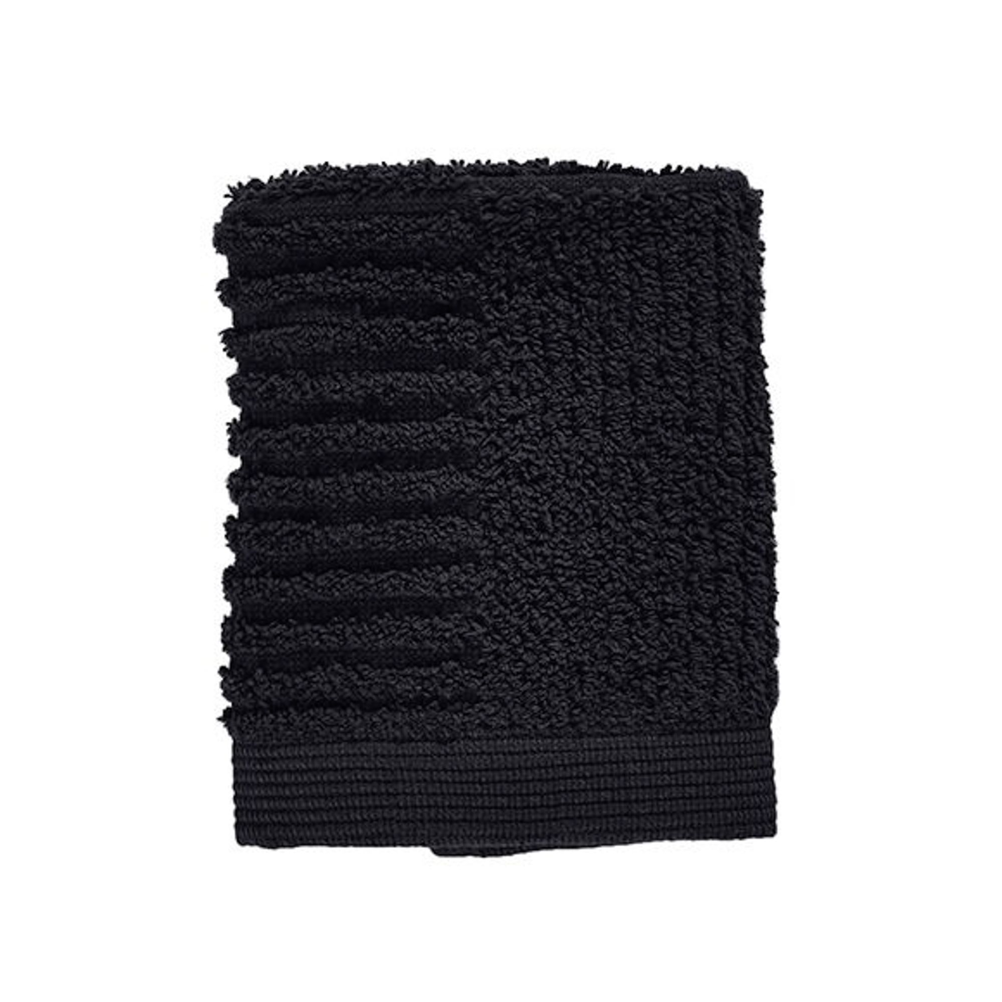 Vaskeklud - 100% bomuld - 30x30 cm - Zone Denmark Classic - Black billede