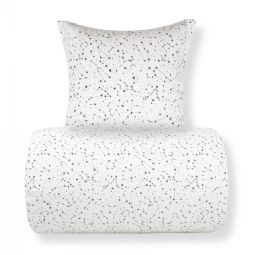Sengetøj - 100% Bomuld - Zodiac white - Vendbart med stjerner 