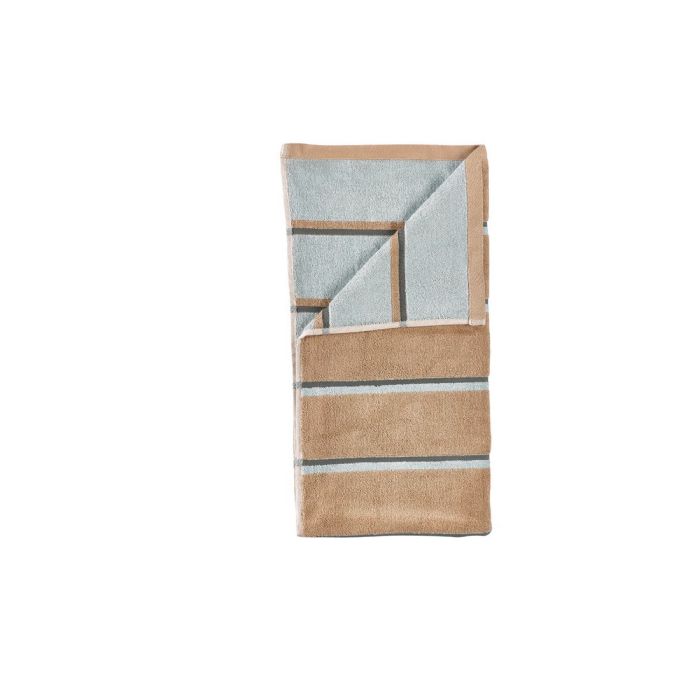 Håndklæde - 100% bomuld - 50x100 cm - Zone Denmark Sauna - Stribet Camel