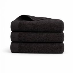 Bomulds håndklæde - 100% bomuld - Valmue - Sort