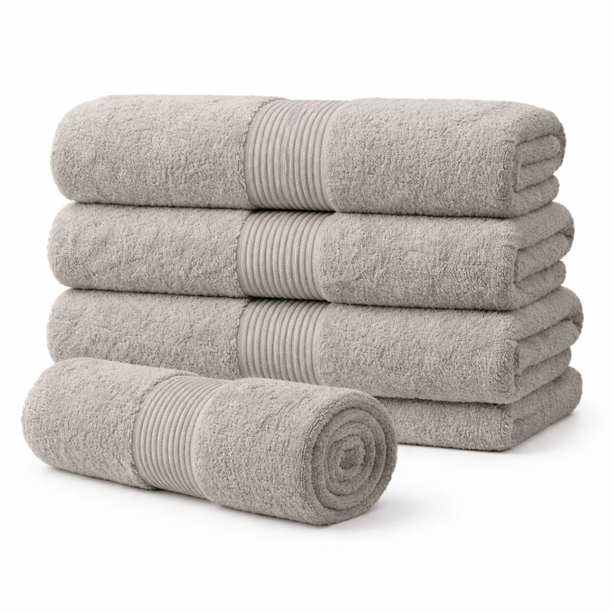 Økologisk håndklæde - 100% GOTS-certificeret bomuld - Gæstehåndklæde 40x60 cm - Grå