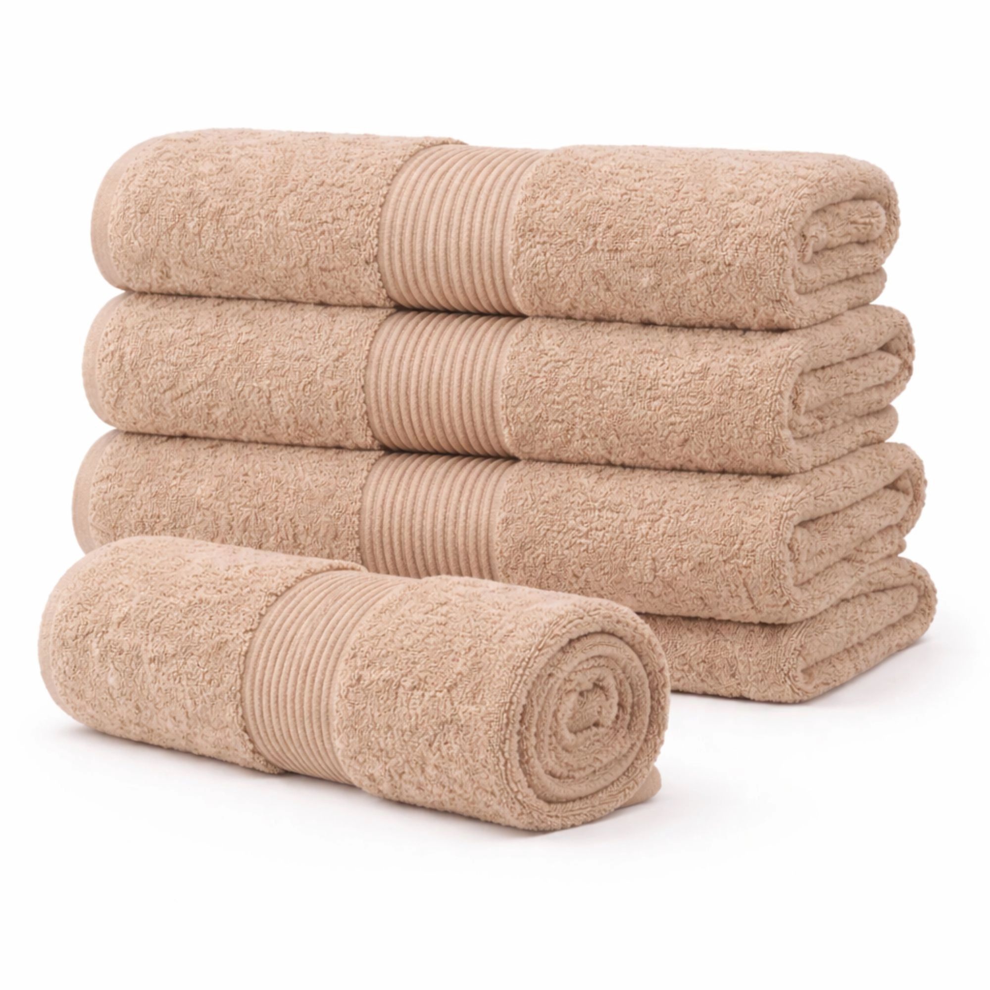 Økologisk håndklæde - 100% GOTS-certificeret bomuld - Gæstehåndklæde 40x60 cm - Sand