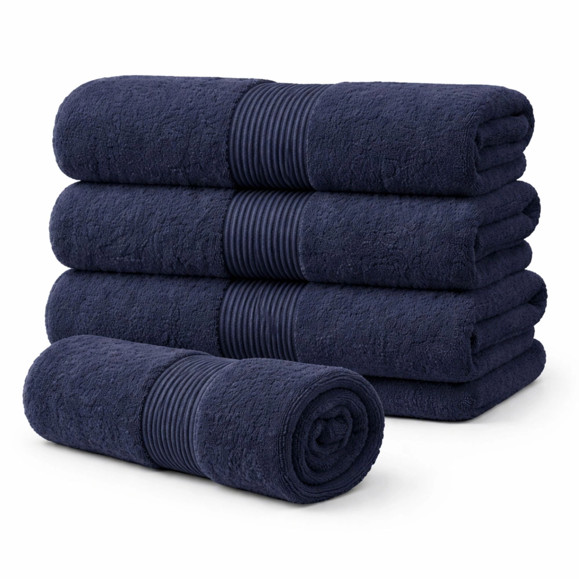 Økologisk håndklæde - 100% GOTS-certificeret bomuld - Gæstehåndklæde 40x60 cm - Blå